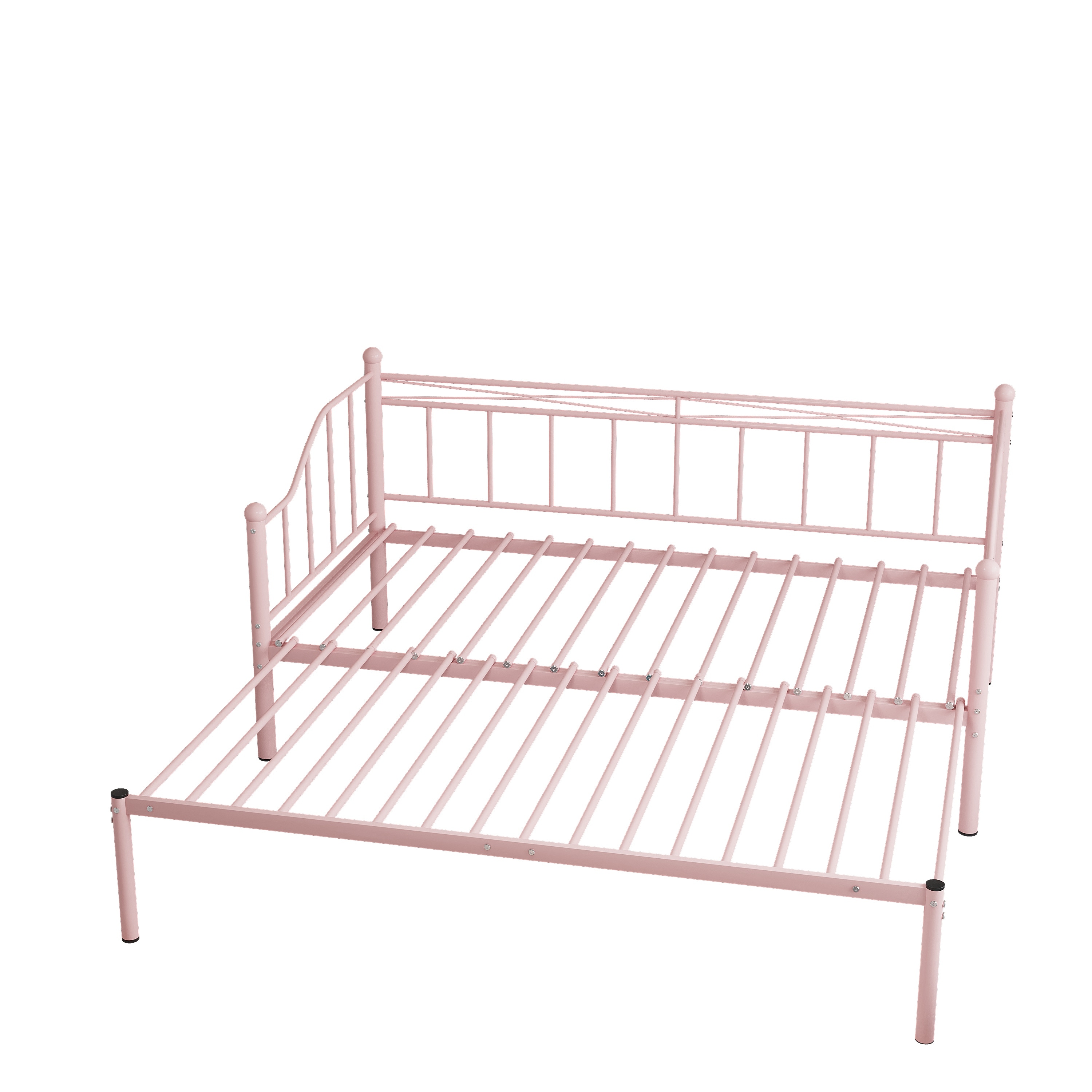 Twin Size Metal Daybed With Trundle  Daybed With Slat