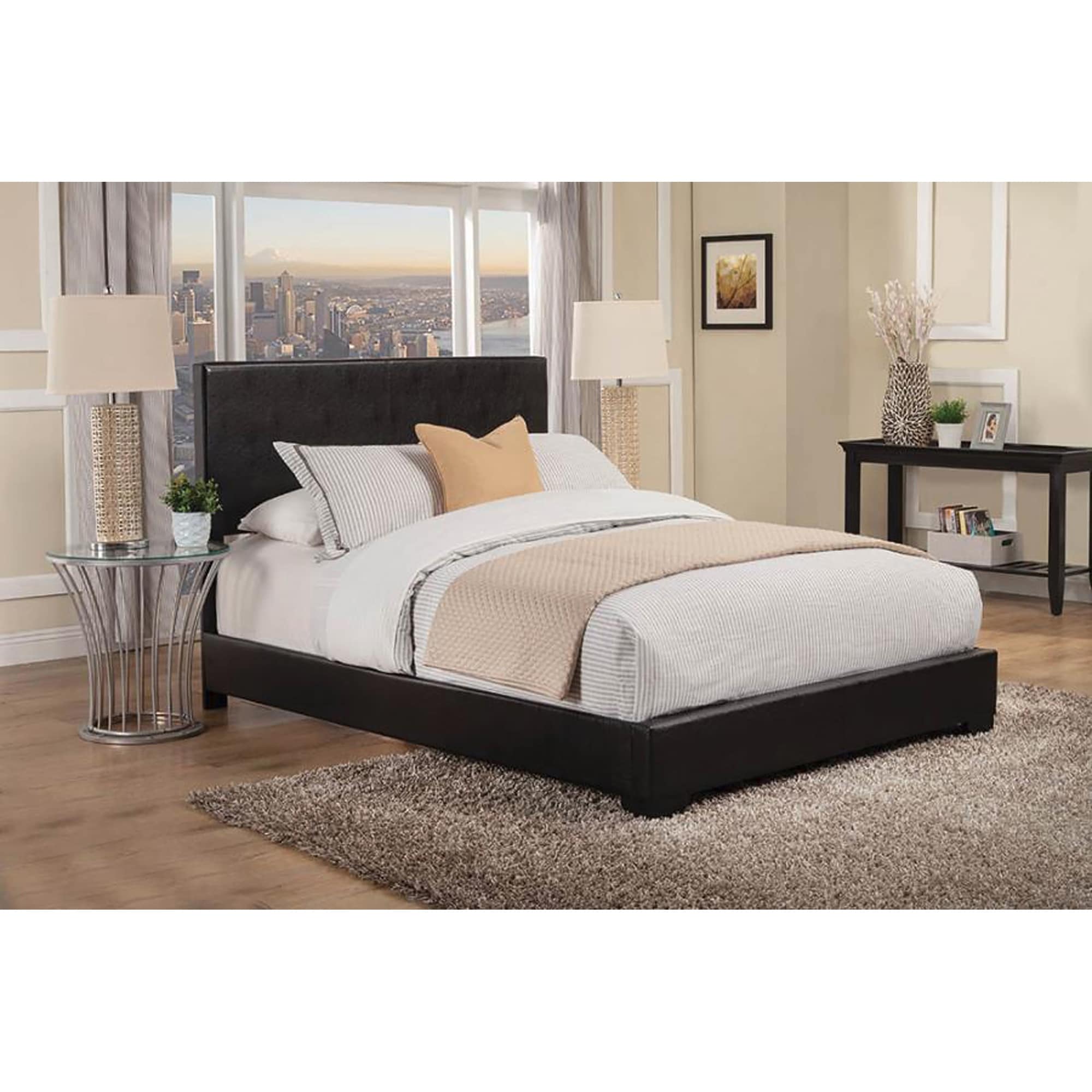 Clara Casual Upholstered Panel Bed