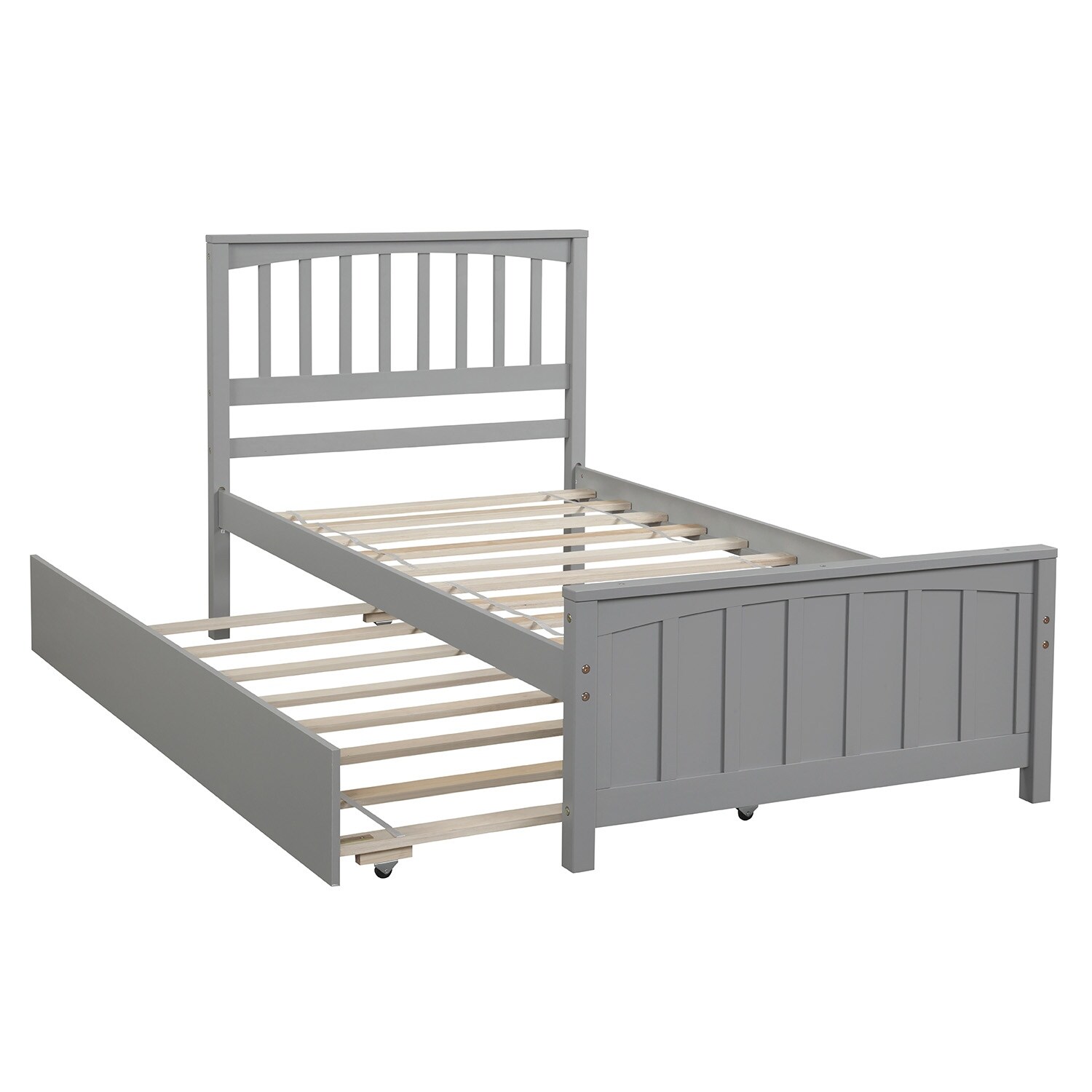 Classic And Stylish Design Twin Size Upholstered Platform Bed House Bed Kids Bed With Trundle
