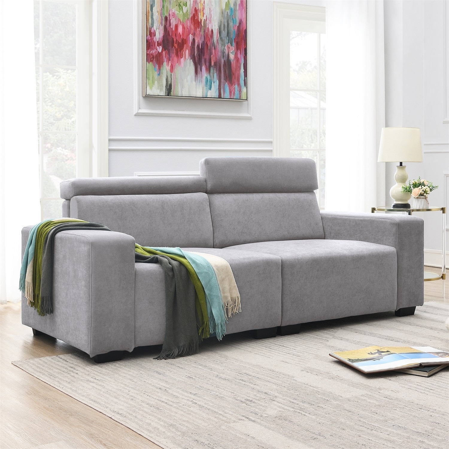 Merax 87*34.2 2-3 Seater Sectional Sofa Couch