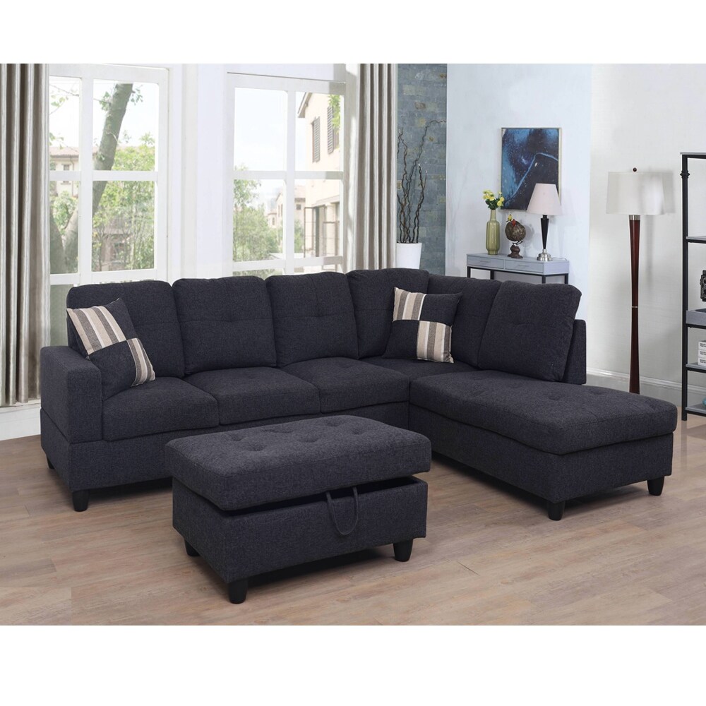 Star Home Living Sectional With Storage Ottoman