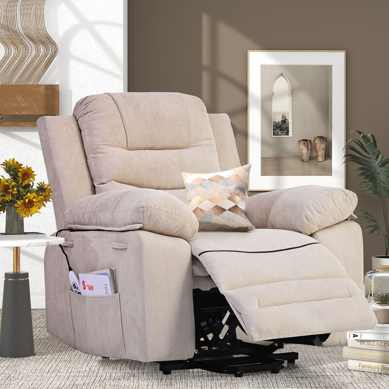 Massage Recliner With Power Lift And Heating Function for Elderly