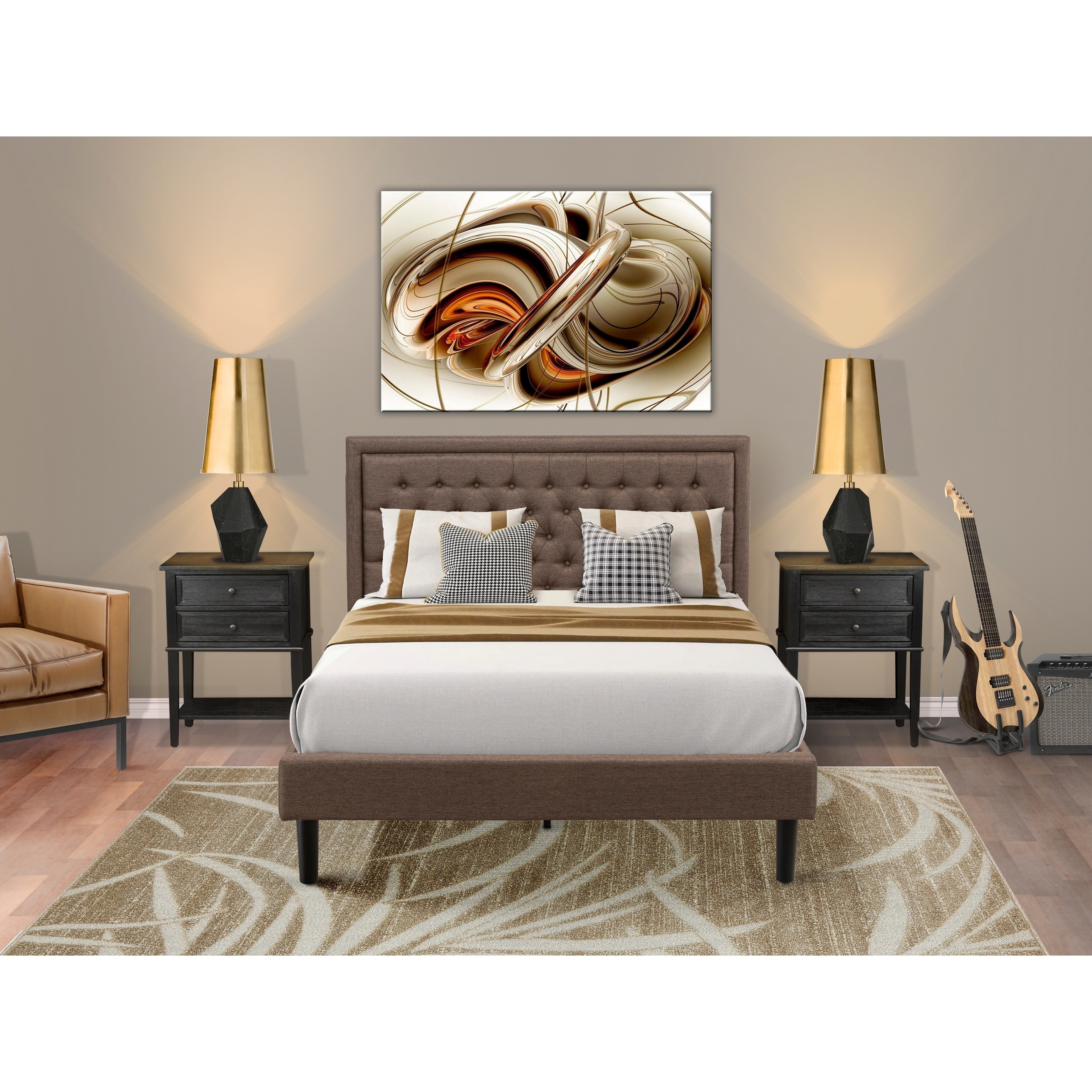 De20-k00000 1-piece Denali King Bed Frame For A King Size Bedroom Set - Brushed Gray Finish