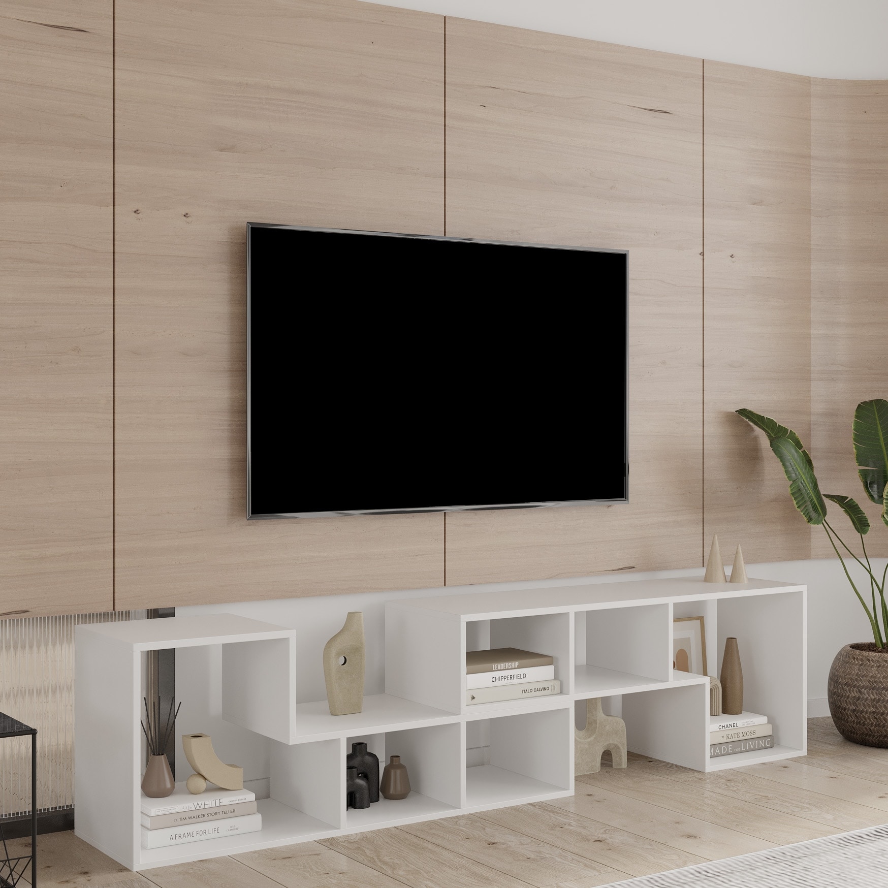 Double L-shaped Tv Stand，display Shelf ，bookcase For Home Furniture