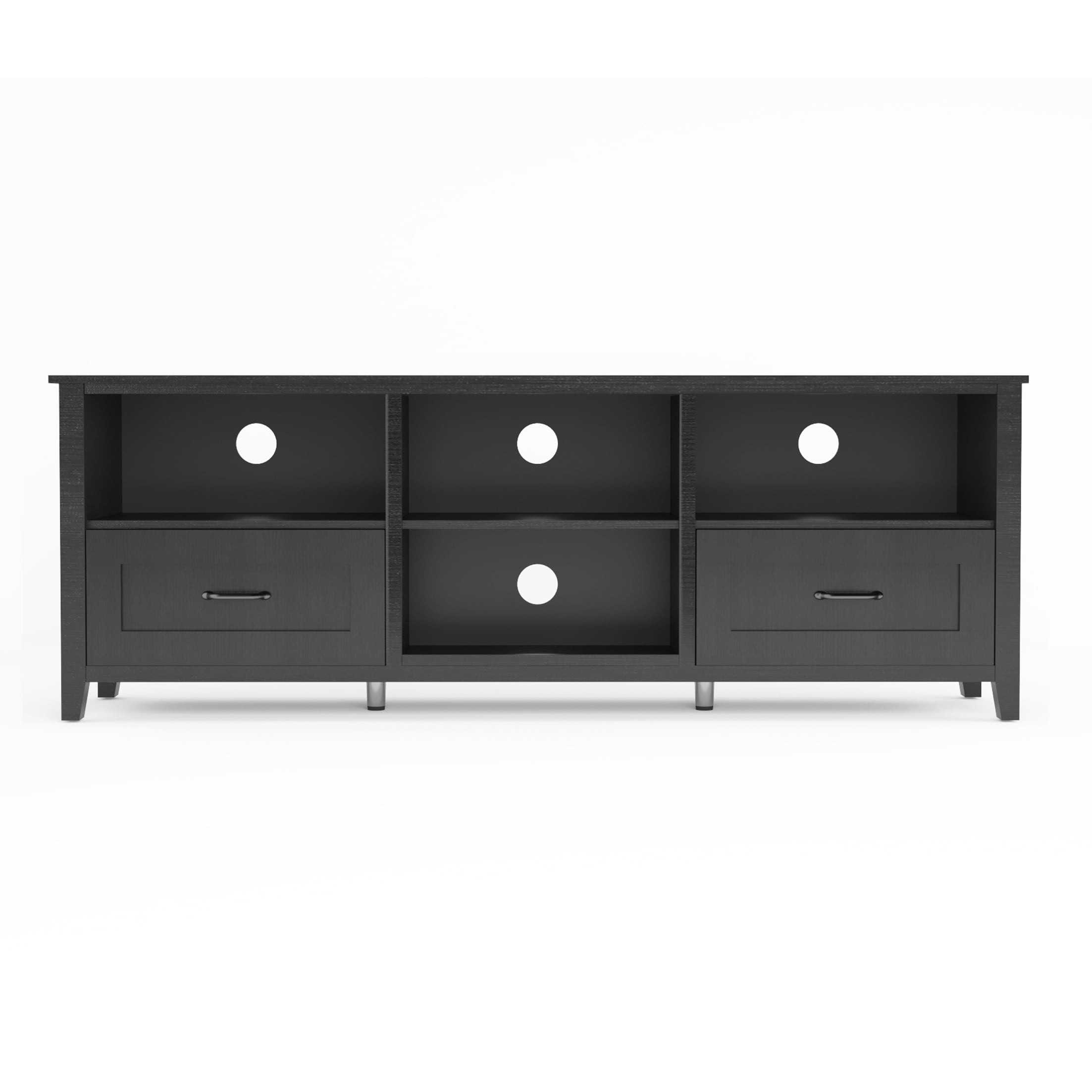 70w Tradition Wood Tv Stand Storage Console With 2 Drawers Media Cabinet Entertainment Center