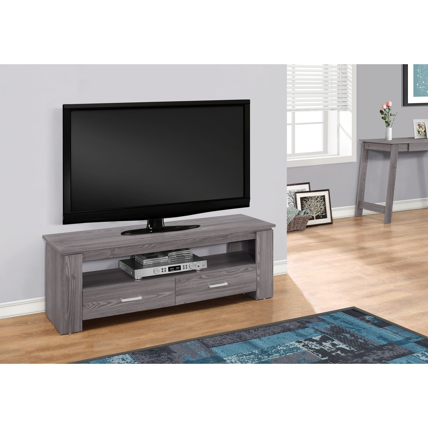 Tv Stand  48 Inch  Console  Media Entertainment Center  Storage Drawers  Living Room  Bedroom  Laminate  Contemporary