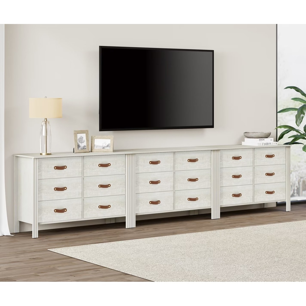 Dresser Tv Stand With Drawer  Classic Tv Console Table For Living Room