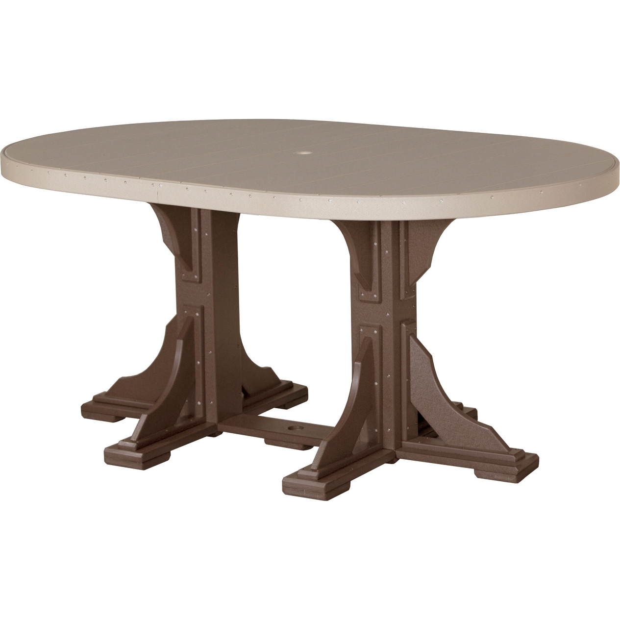 Poly Lumber Round Dining Table Set With Island Chairs