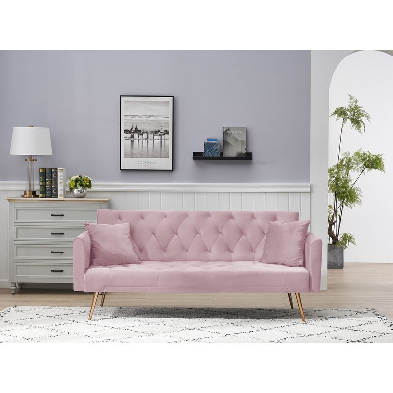 Variable Bed Sofa Multifunctional Folding Sofa-pink