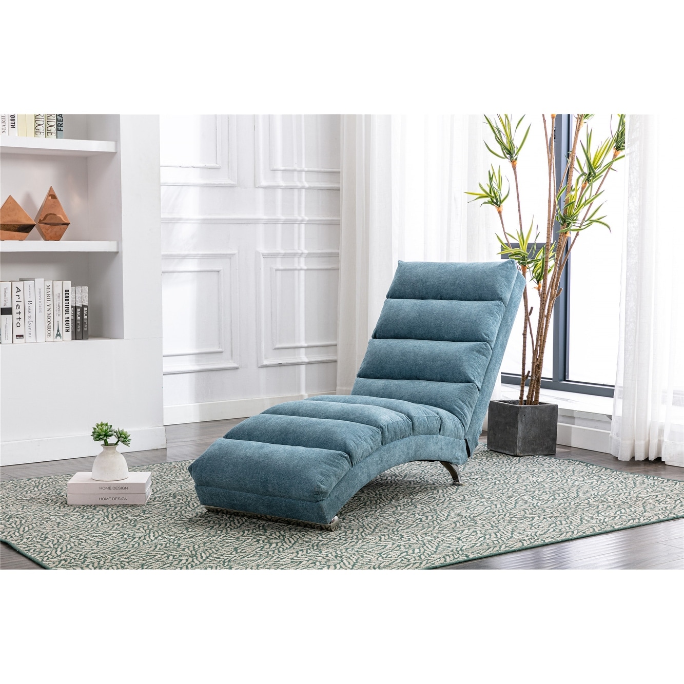 Modern Long Lounger Linen Chaise Lounge Indoor Chair For Living Room Backrest Adjustable Sofas Ergonomically Massage Chair